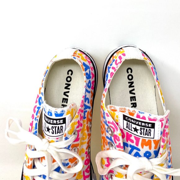 Converse Women's Size 7 570322C CTAS Double Stack LIFT OX Platform Print Sneaker - Picture 8 of 10